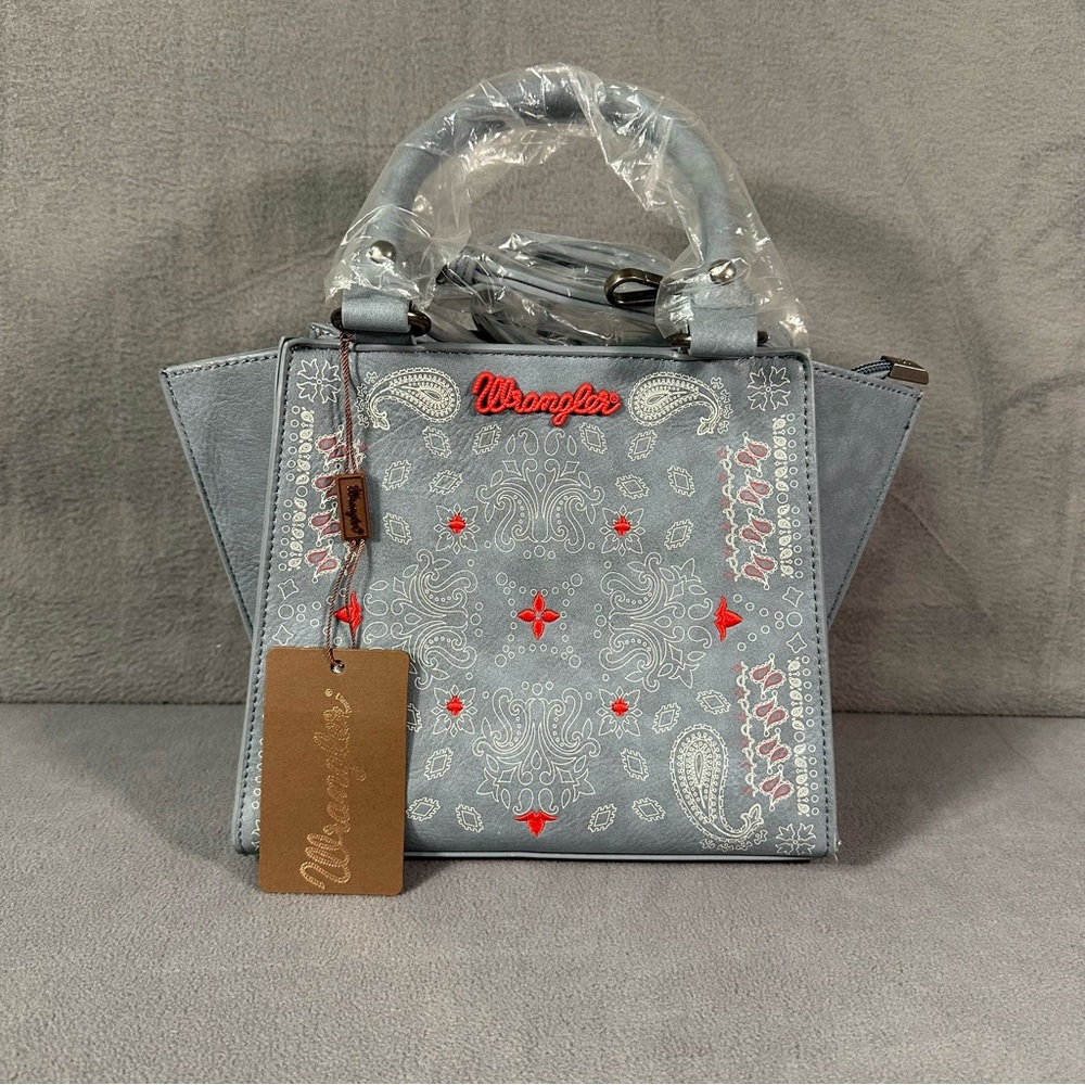 Wrangler Women's Handbags Western Paisley Print Satchel Bags